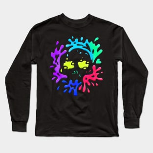 Spatter Skull Long Sleeve T-Shirt